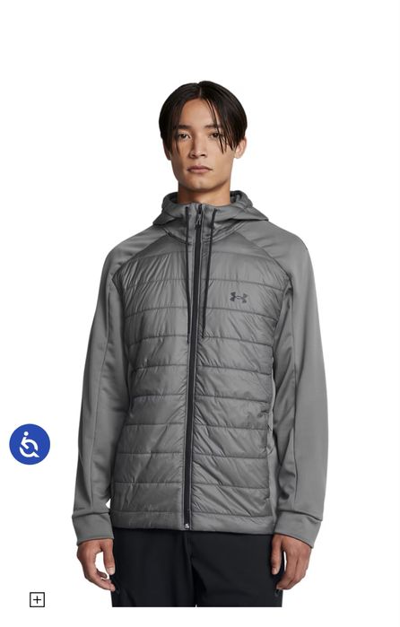 Чоловіча тренувальна куртка Under Armour Armour Fleece Swacket — сіра.