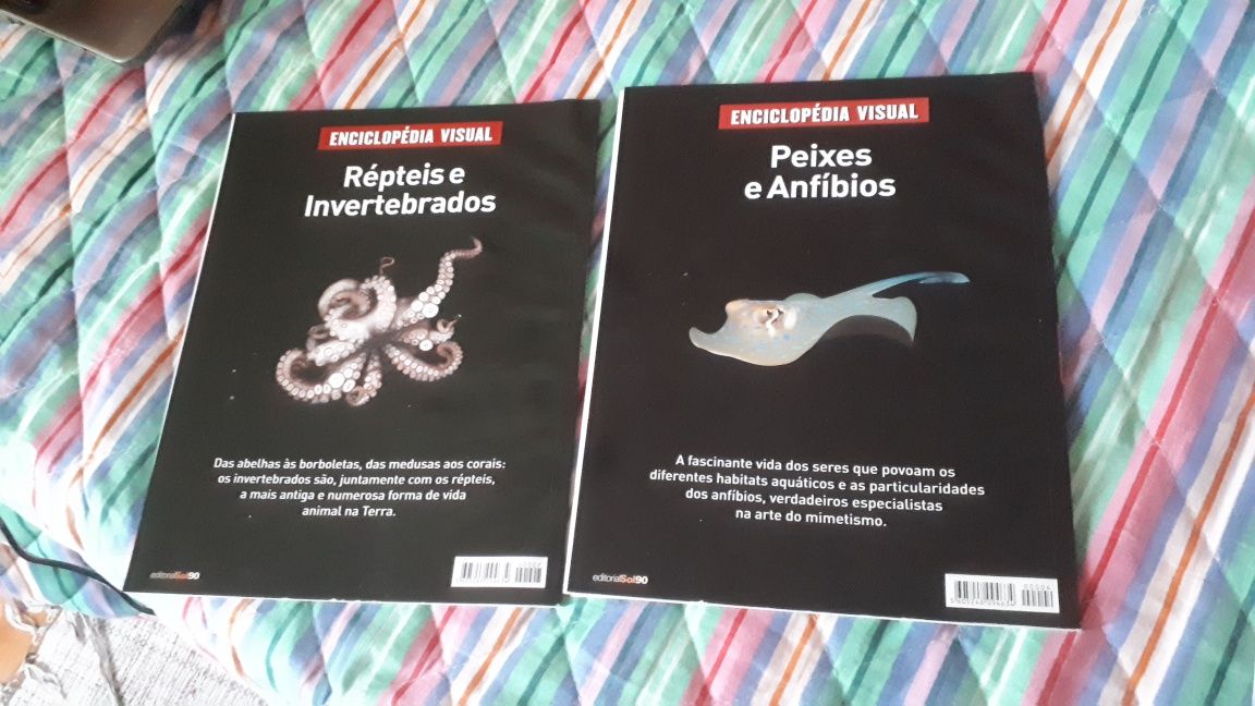 Enciclopédia visual - peixes e anfíbios; répteis e invertebrados