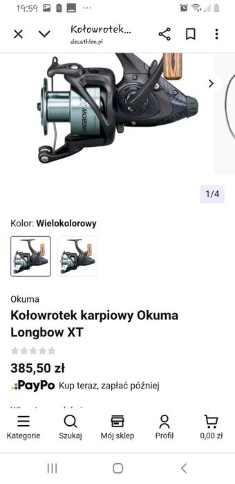 Dwa Kołowrotki  karpiowe Okuma Longbow XT 665