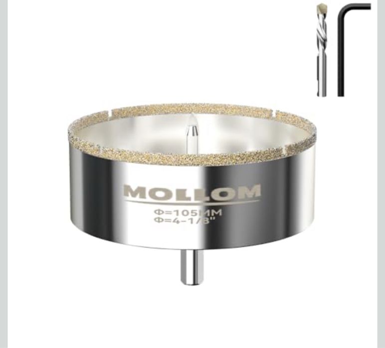 Mollom Otwornica do płytek 105mm