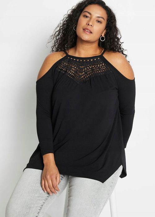 AG4352 bluzka odkryte ramiona koronka r.44/46