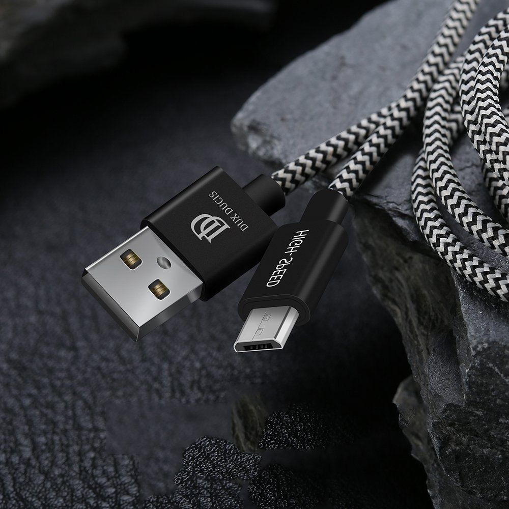 Kabel Przewód Usb / Micro Usb 2.1A 2M Dux Ducis K-One Series Czarny