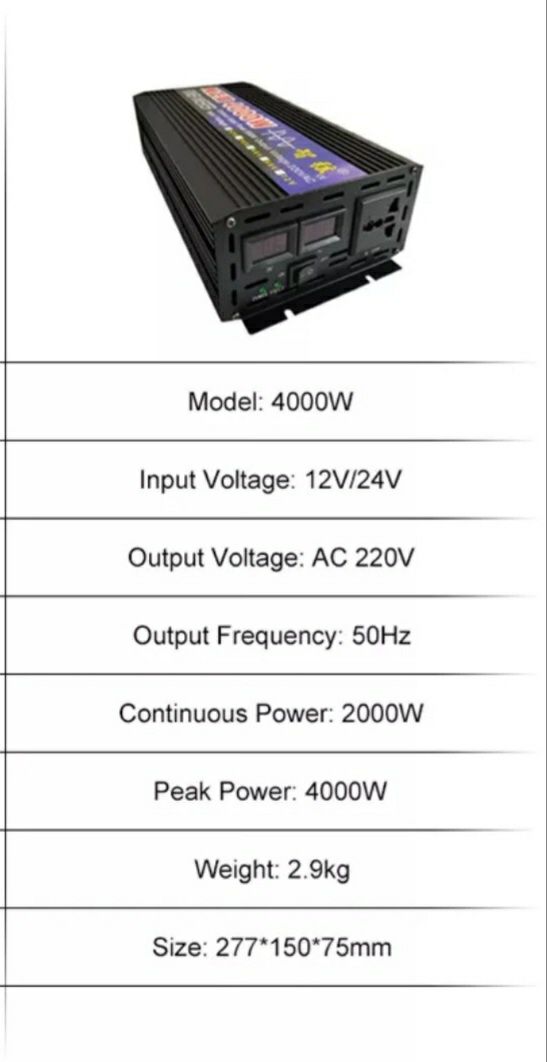 Есть в наличии. Качественный  ,Инвертор 4000 W