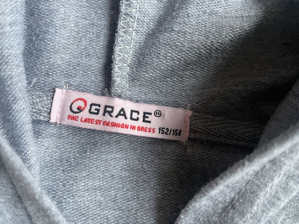 Bluza na zamek kaptur Grace 152/158