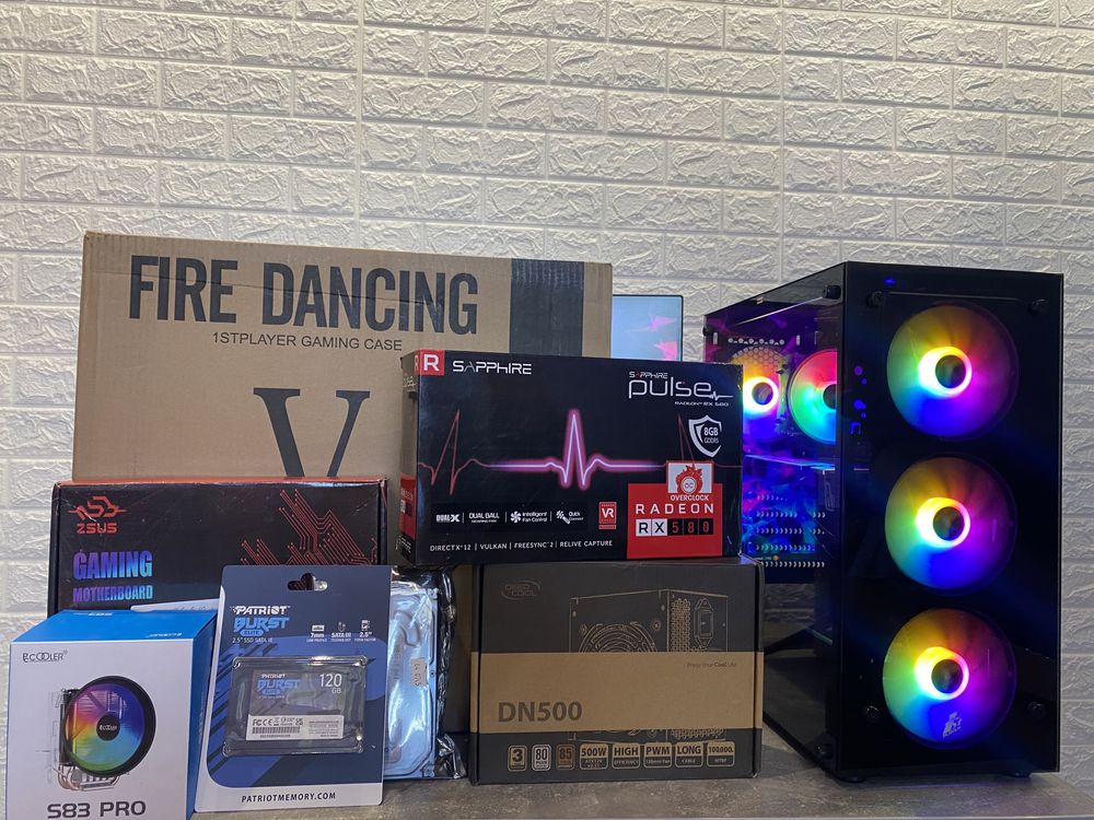 Новий! Топовий ігровий ПК! I7 9700 12 ядер,RX 580/570/480,компьютер!