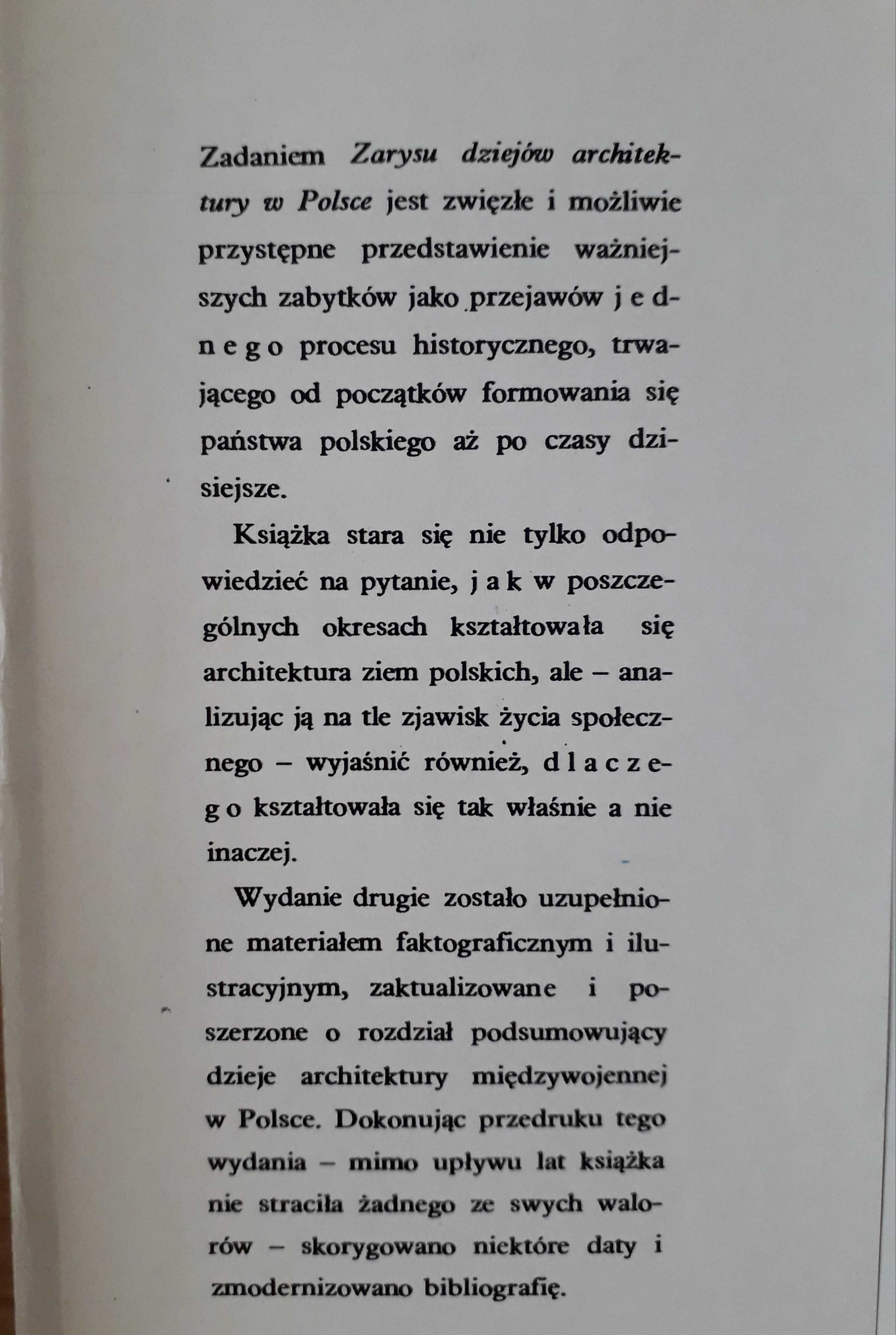 Zarys Dziejów Architektury w  Polsce  Adam Miłobędzki