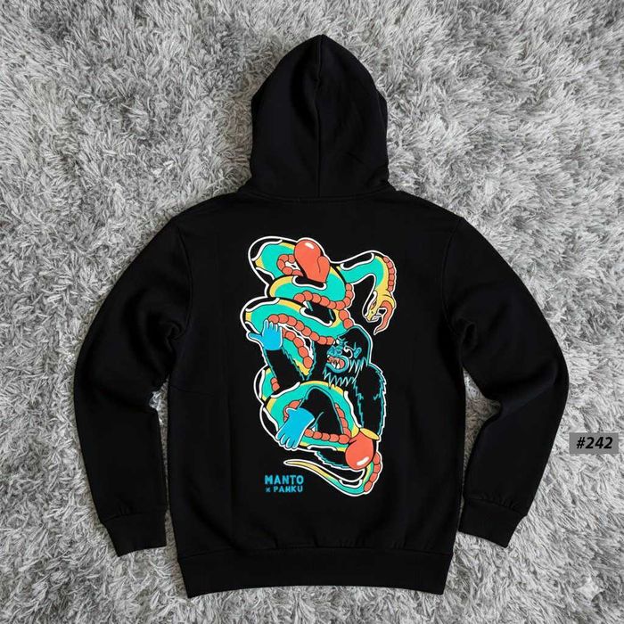 Новое MANTO Черное Худи • Кофта Зипка МАНТО Struggle Чорне