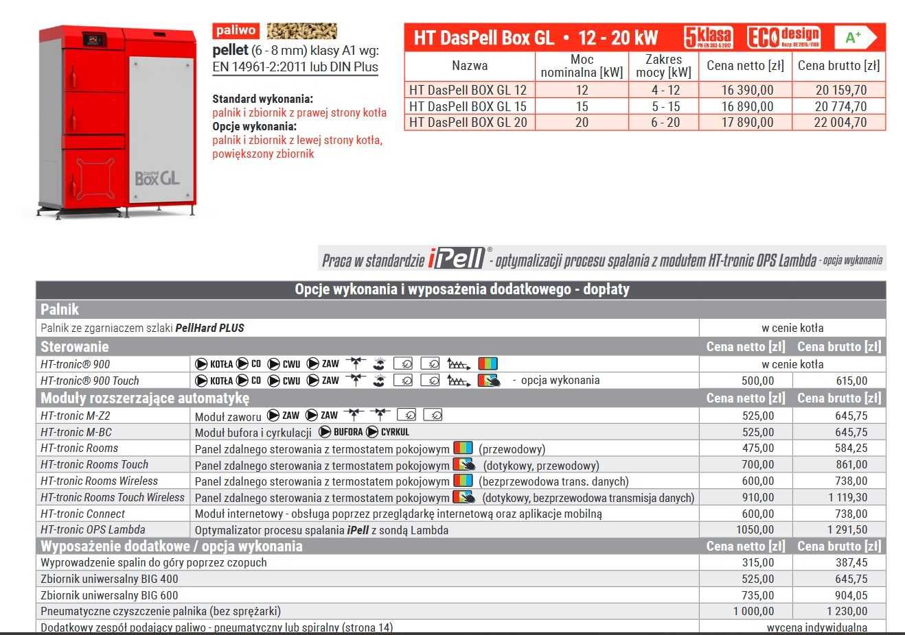 Kocioł Heiztechnik Daspell BOX GL 15 kW - Dostępny od ręki, PROMOCJA