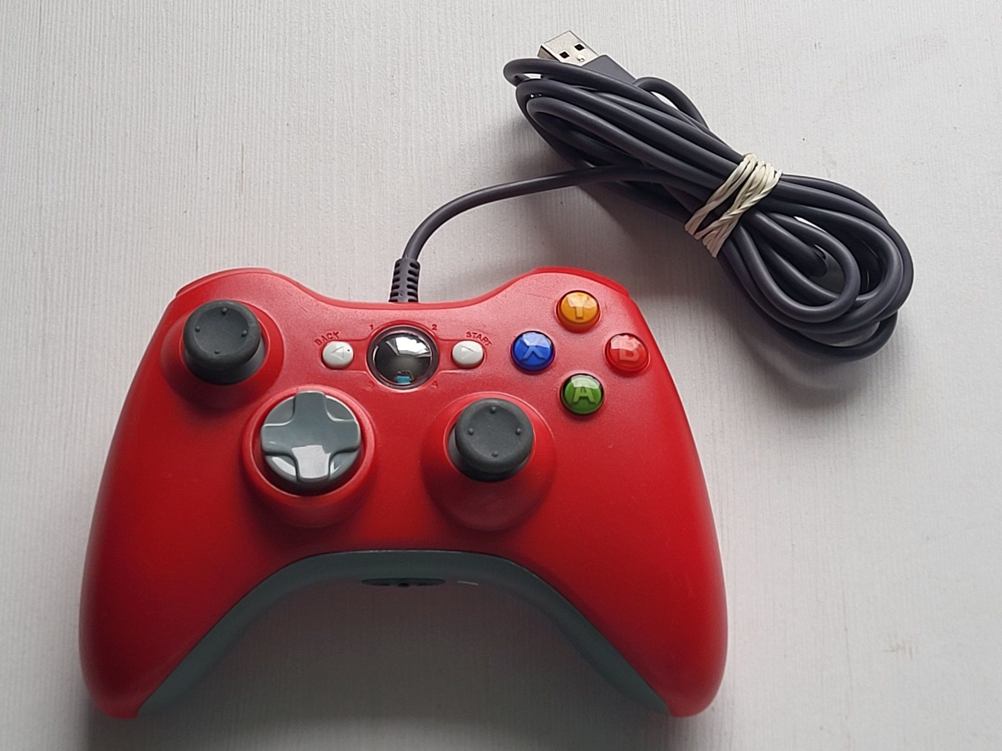 Czerwony pad Xbox 360 sprawny kontroler USB