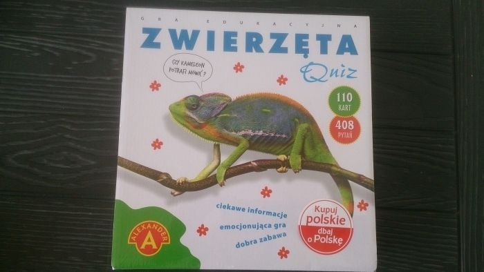 NOWA gra edukacyjna quiz zwierzęta 10+