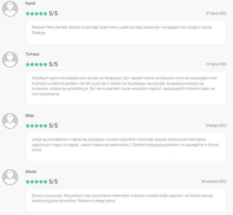 Korepetycje z Matematyki Online - OSTATNIE MIEJSCA