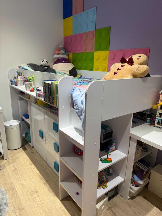 Łóżko piętrowe z biurkiem Tomson 1