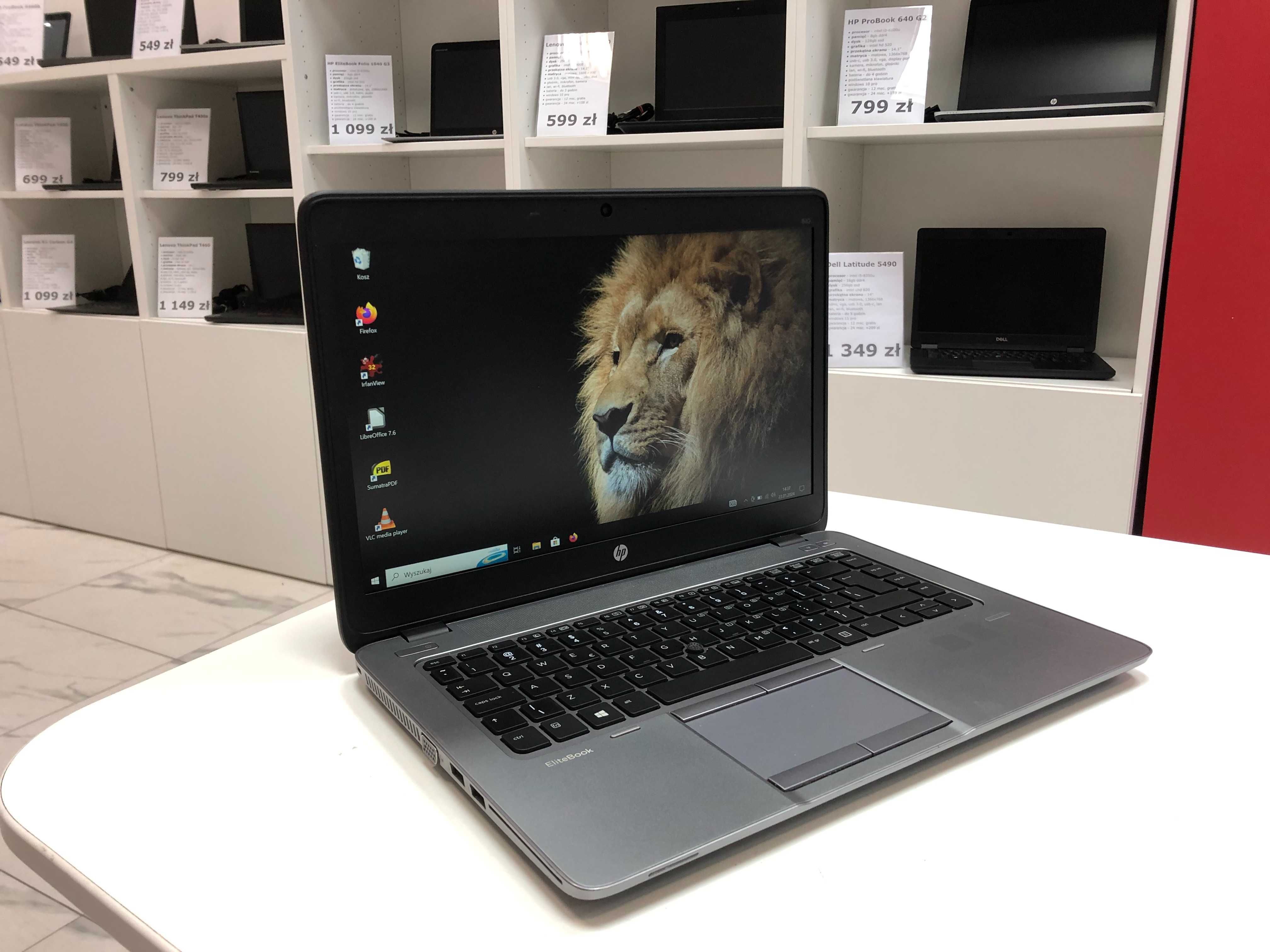 Zgrabny HP EliteBook 840 G2 i5 16GB 512SSD IPS FHD WIN10 GW Raty 0% FV