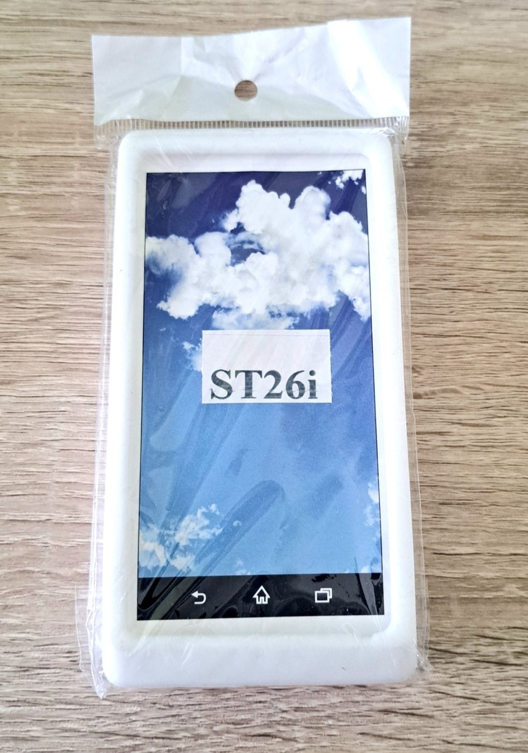 NOWE Etui SONY Xperia J ST26i biały gumowy pokrowiec na telefon