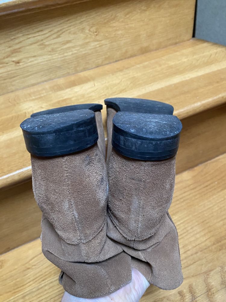 Buty zamsz naturalny Koturn