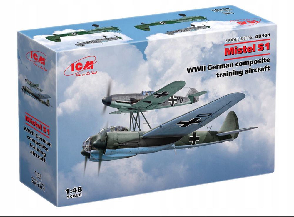 lCM 48101 Samolot Mistel S1 Messerschmitt Bf109 Junkers Ju-88