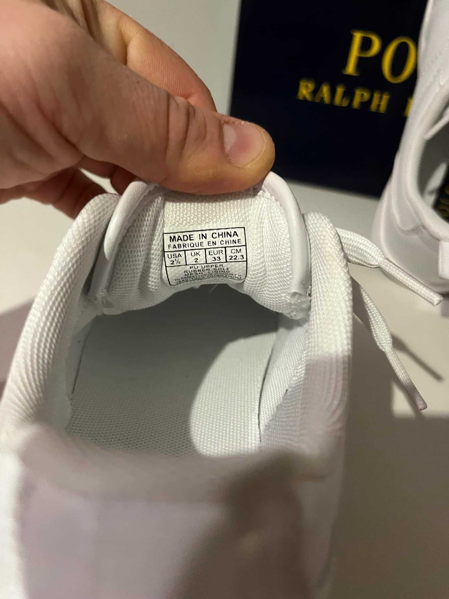Buty Sportowe - Polo Ralph Lauren - White - Size 33 - Nowe