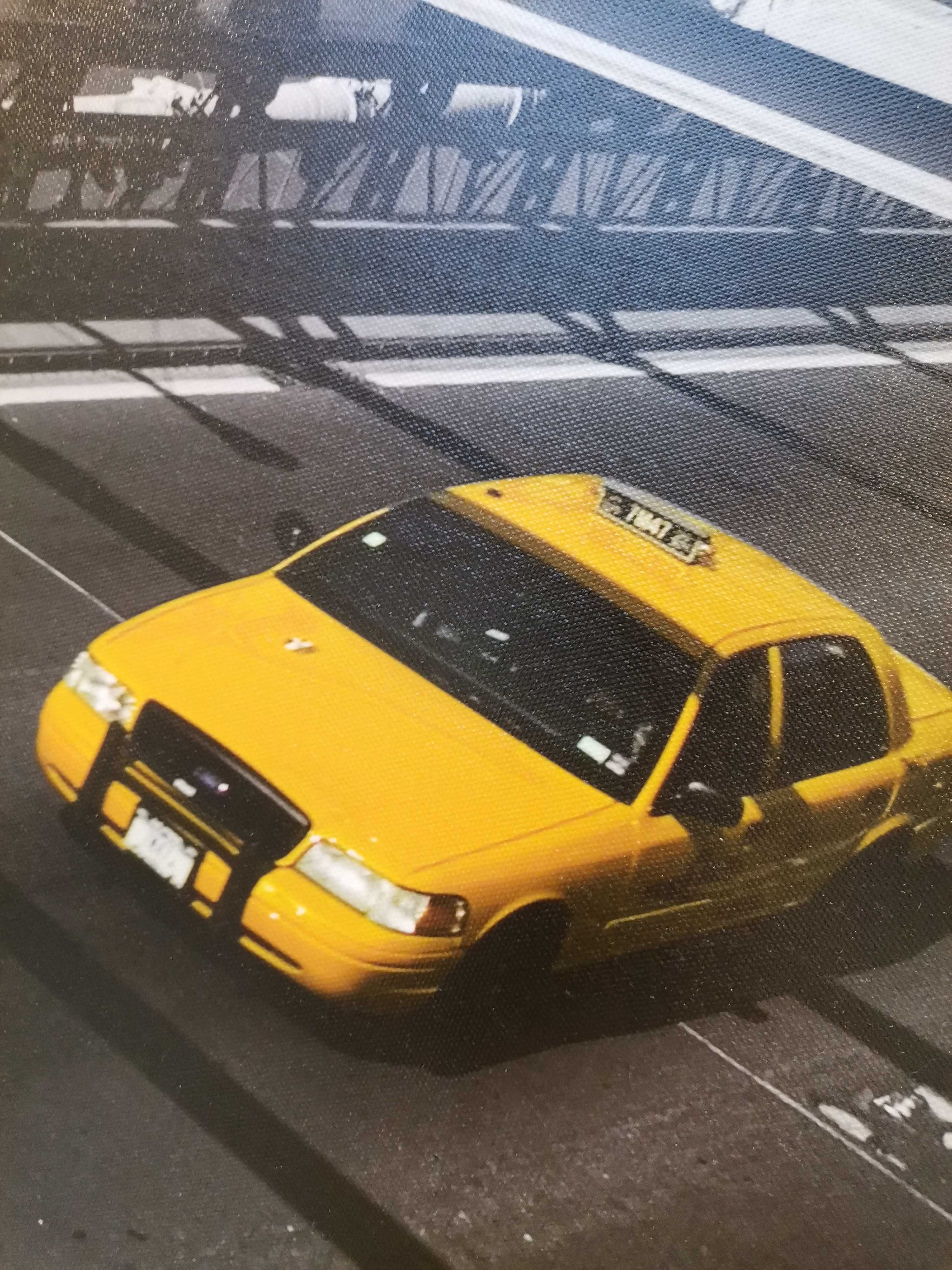 Obraz New York taxi 100x70 śliczny Czarna rama