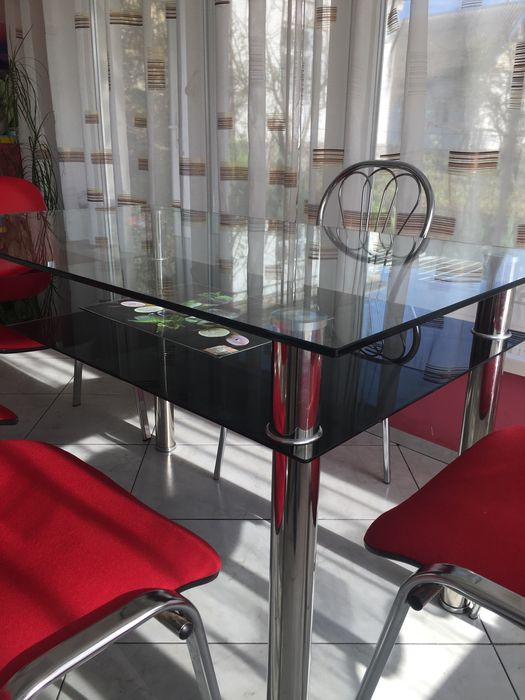 Склянний стіл/крісла