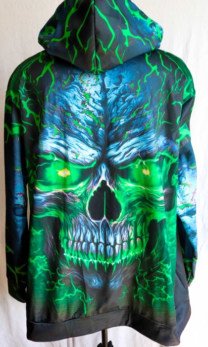 Чоловіче худі на Геловін Хелловін костюм Череп Скелет Зомбі 5XL-6XL