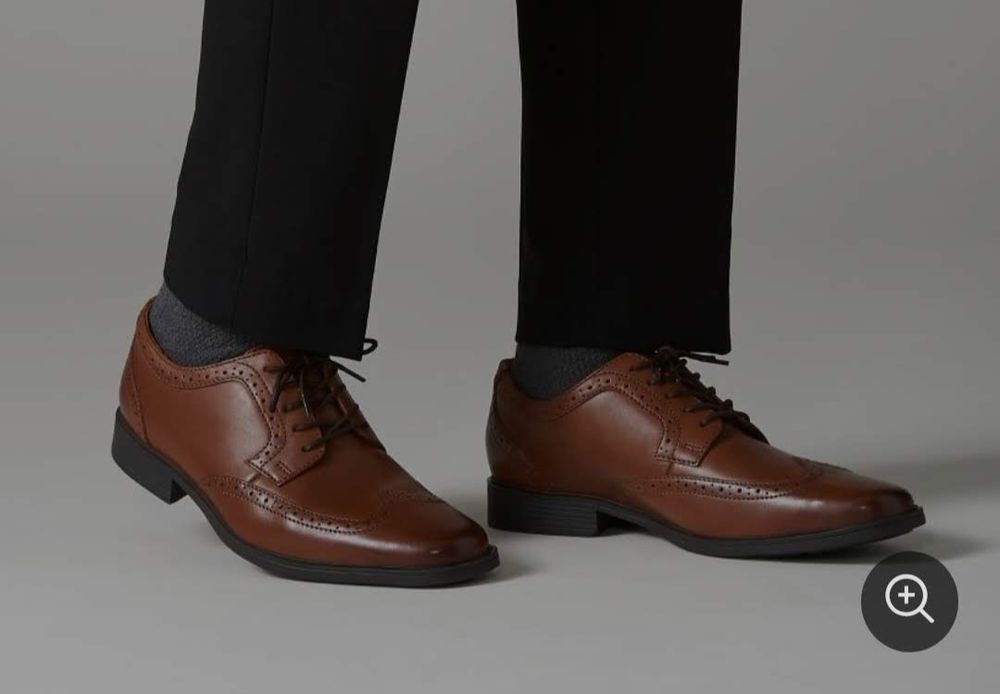 Туфлі з натуральної шкіри класичні оксфорд від Clarks 41,5 (шкіряні)