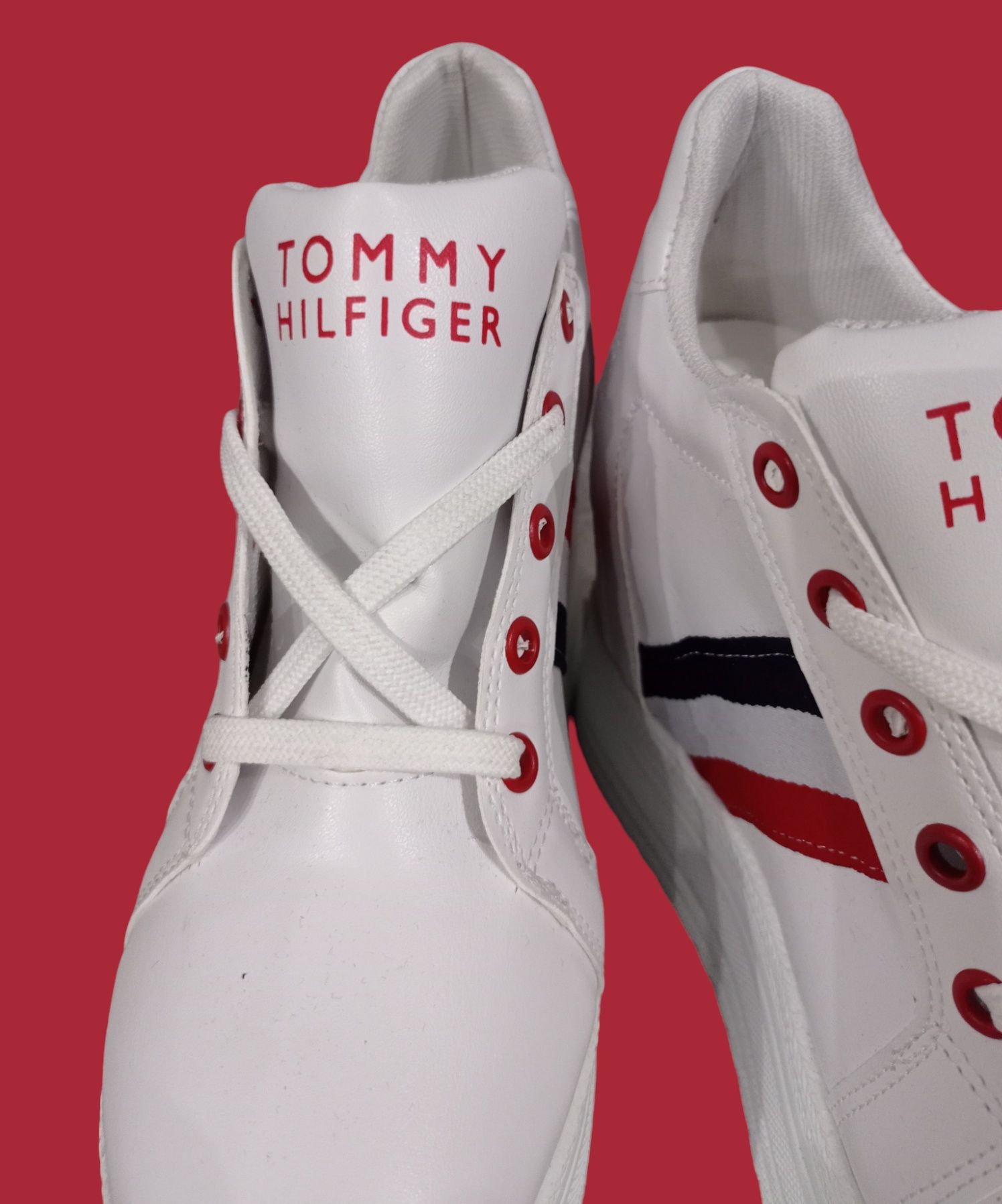 Wyprzedaż Sneakersy na koturnie Tommy Hilfiger 38,40 białe