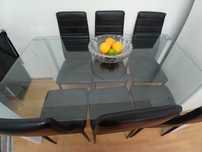 Mesa vidro 6 cadeiras  oferta fruteira