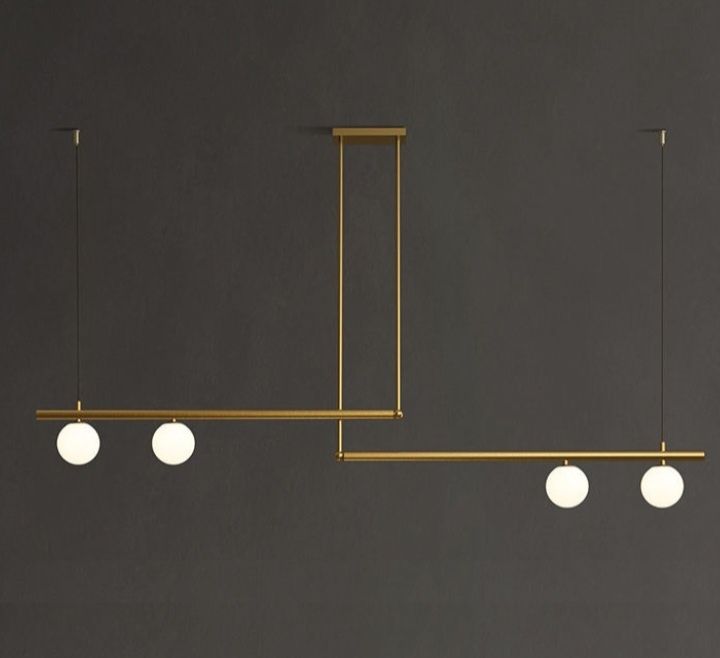 Candeeiro de Teto dourado design contemporâneo