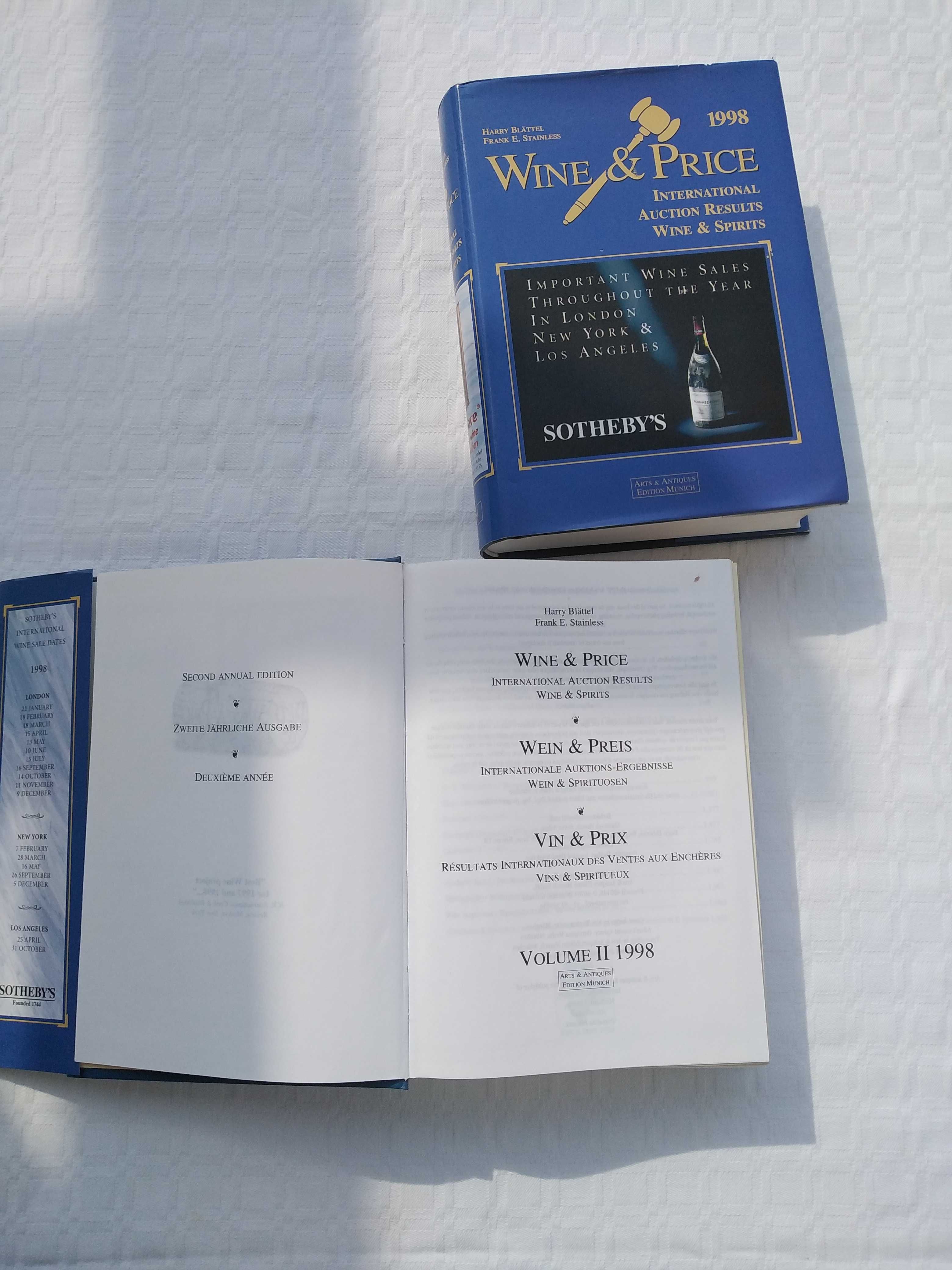2 Volumes do Livro Wine & Price 1996