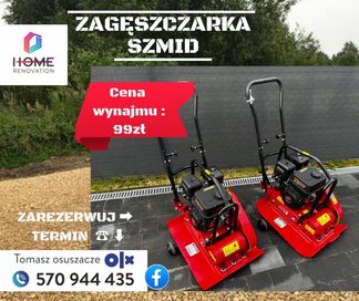 Wynajem Zagęszczarka Wiertnica Glebowa Aerator Piaskarka Zsyp Łuparka