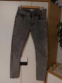 Spodnie jeansowe szare męskie