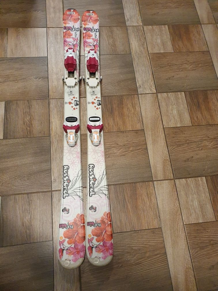 Narty Rossignol dla dziewczynki 120cm zadbane