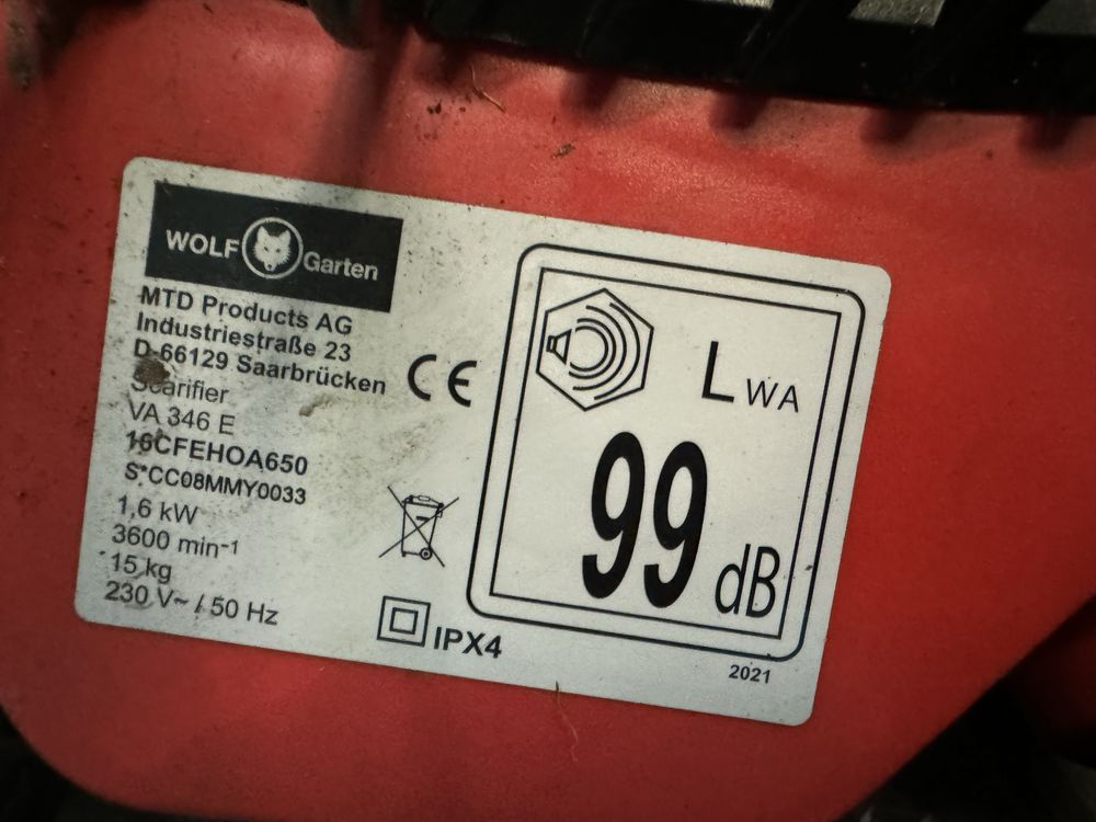 Wertkulator elektyczny Wolf Garten VA 346 E 1,6kW 100% sprawny!