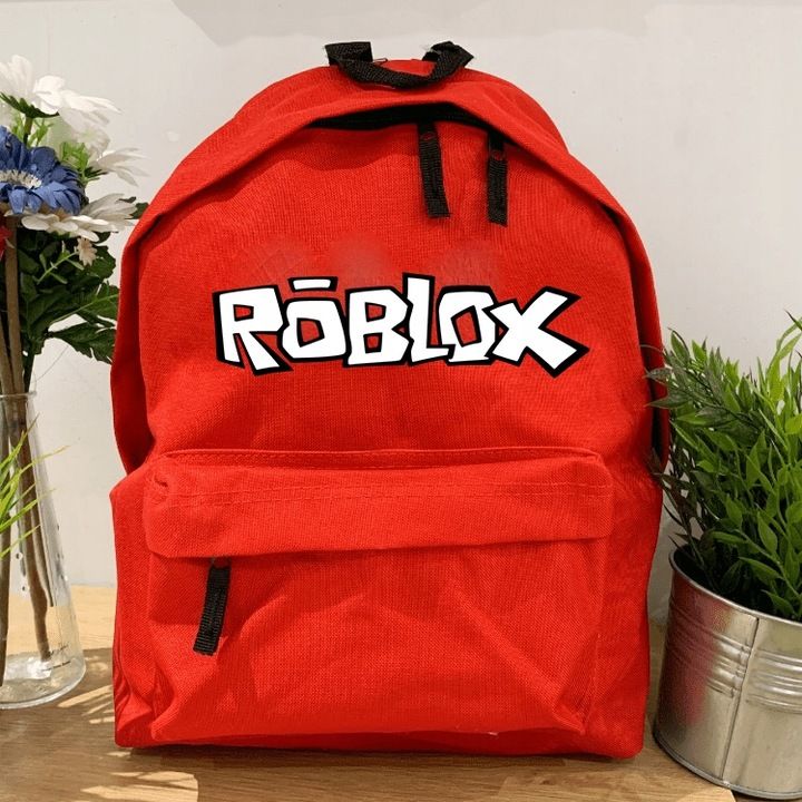 Zestaw Do Szkoły Czerwony Plecak + Piórnik + Pin Postać Z Gry Roblox