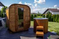 Kompletny zestaw SPA sauna z piecem +beczka do schładzania PROMOCJA