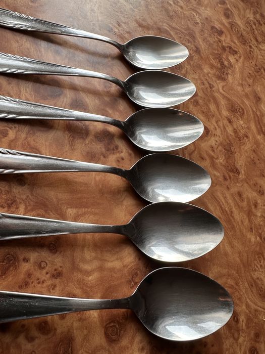 Stare łyżki stołowe wzór kłos firmy Gerlach PRL