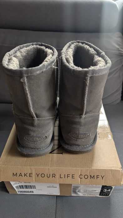 Botki nicebay 35 skóra naturalna wełna