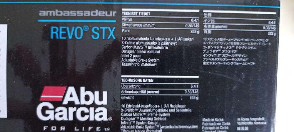 катушка abu garcia revo stx