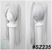 Szara biała peruka z kitkami Sousou no Frieren cosplay wig