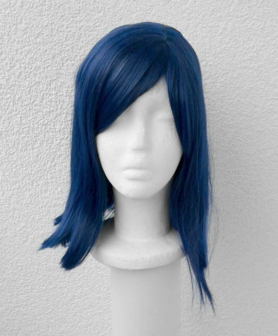 Ichigo Darling in the franxx cosplay granatowa niebieska krótka peruka