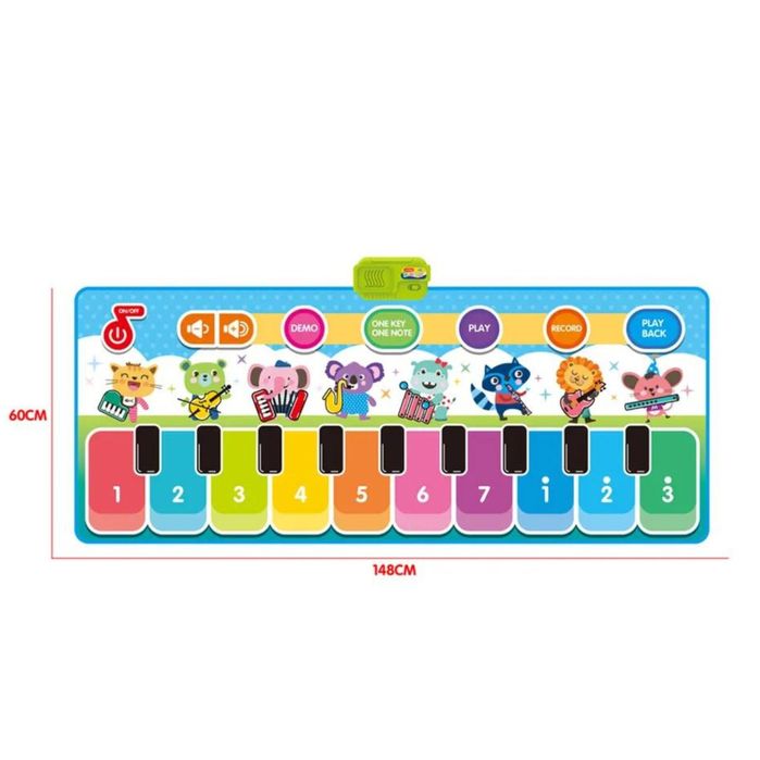 Mata muzyczna interaktywna dla dzieci zwierzątka dźwięk instrumenty