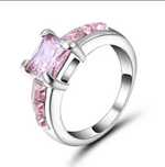 Anel nº 14 (17,3 mm) com CZ rosa