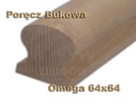 Poręcz Bukowa Omega 64X64 Pochwyt Drewniany