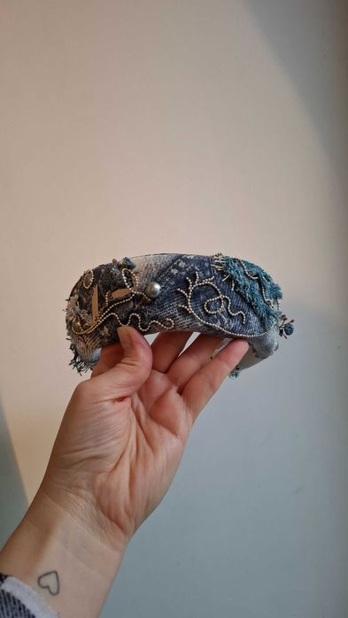 Джинсовый обруч для волос