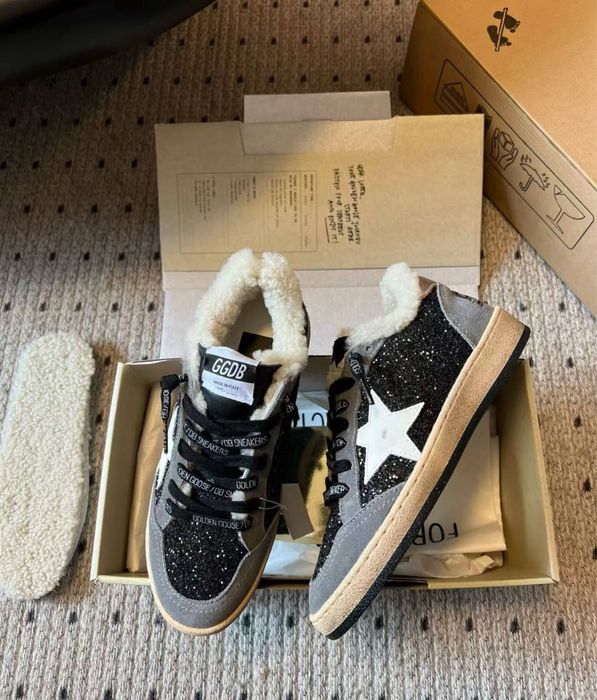 Теплые кеды GGDB (зимові кеди Golden Goose)