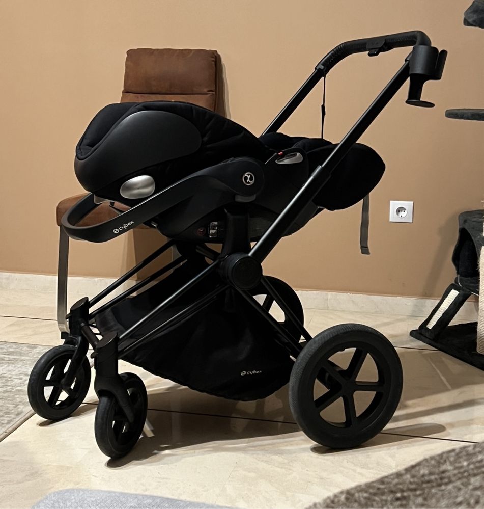 Cybex Priam Black - Chassi, assento e alcofa