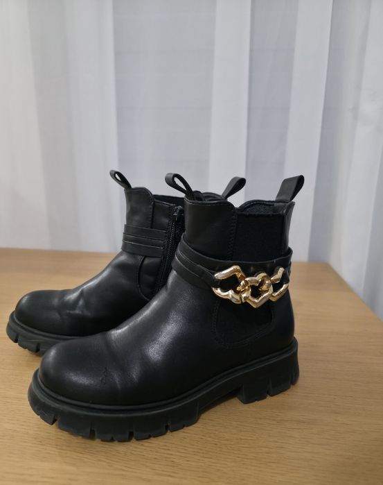 Botki, buty ocieplane na zimę dla dziewczynki 33