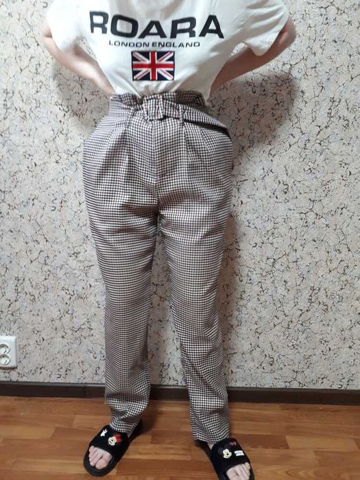 Штаны брюки клетка