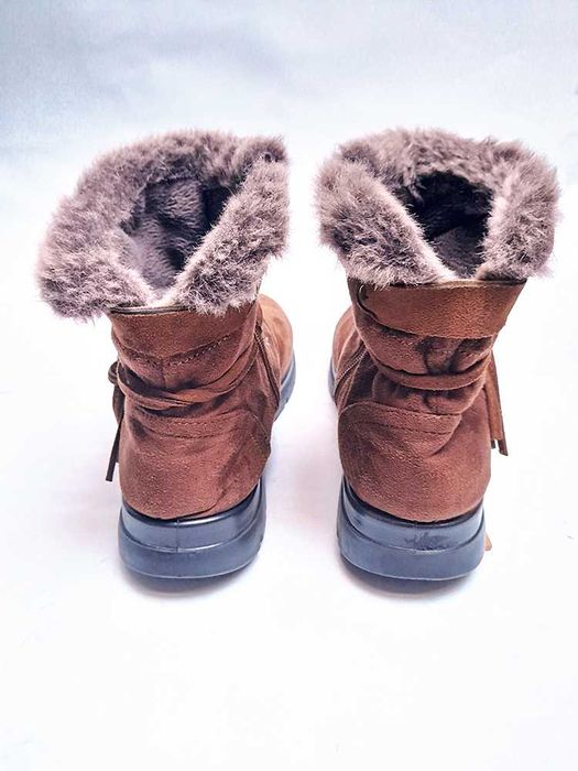 Botas Pele Castanho Botins Pêlo Senhora 40 Seaside