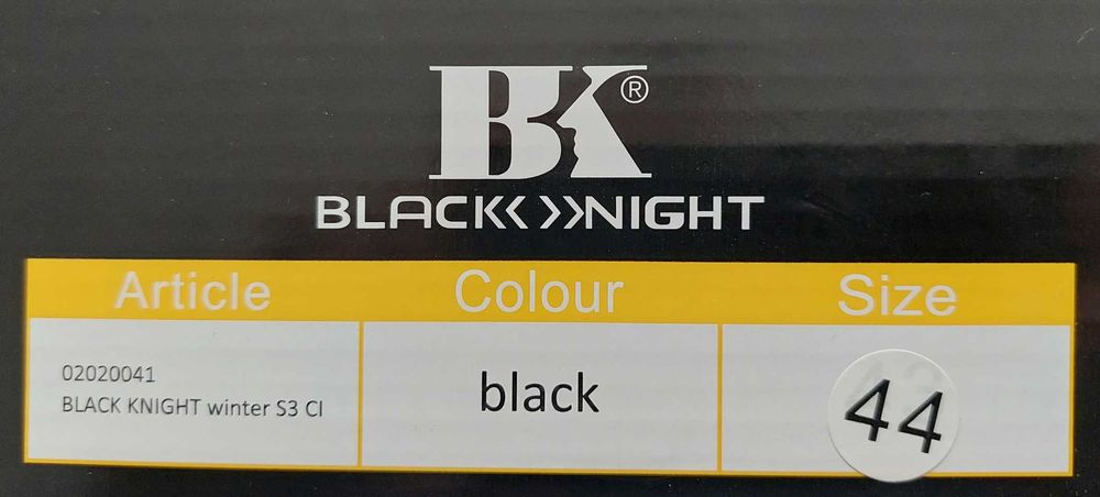 BLACK KNIGHTS winter S3 CI / obuwie robocze / buty rozm: 44 / NOWE